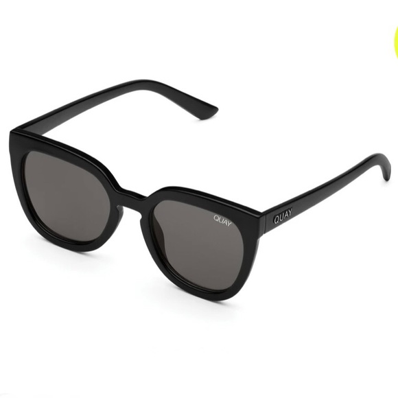 QUAY Noosa Sunglasses Shiny Black Blackout Lenses - Picture 4 of 6